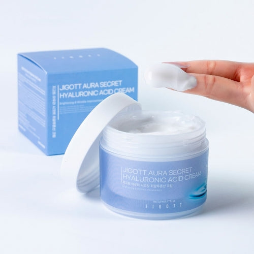 Jigott Hyaluronic Acid Cream — Deep Hydration + Wrinkle Care — 10,000ppm Sodium Hyaluronate + Niacinamide