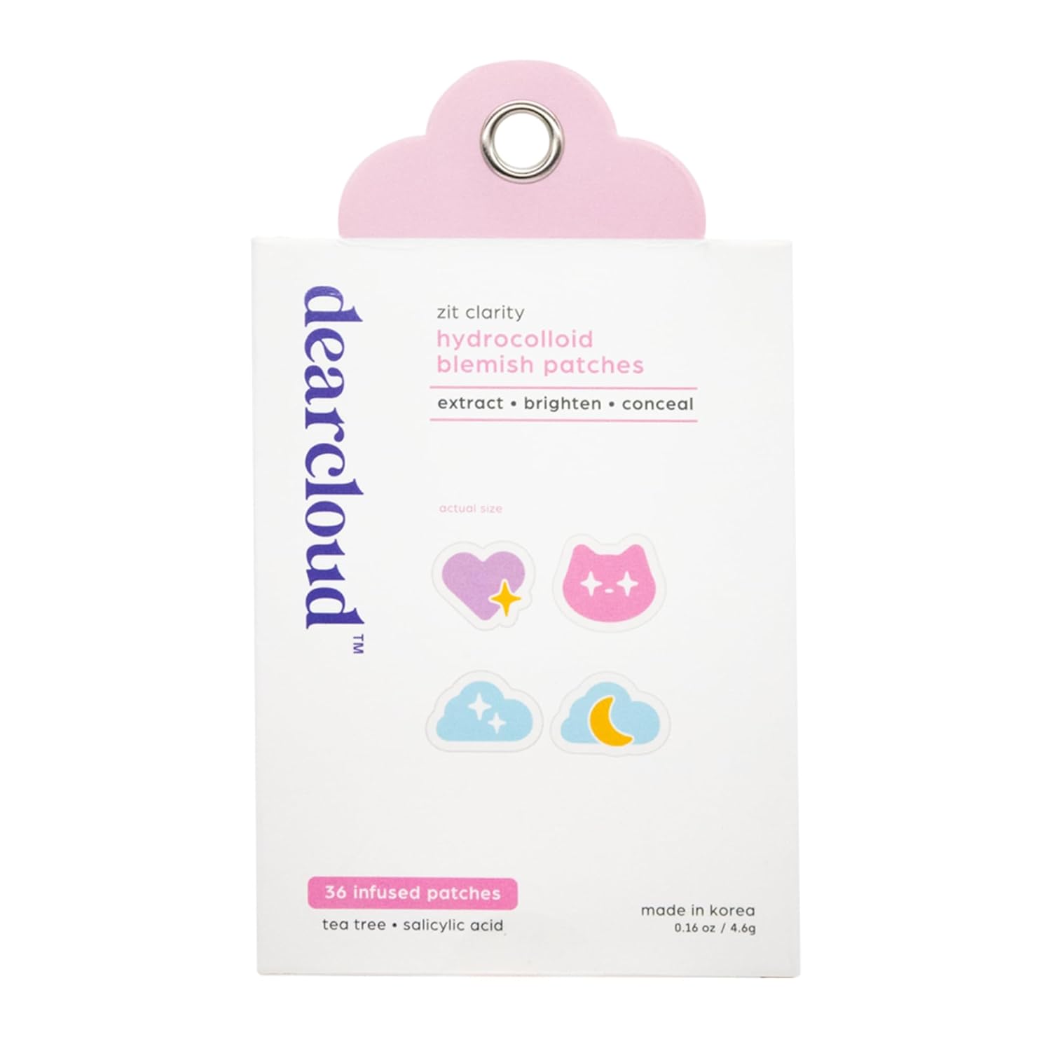 Dearcloud Blemish Patch — Zit Clarity Compact 36ct with Tea Tree + Salicylic Acid