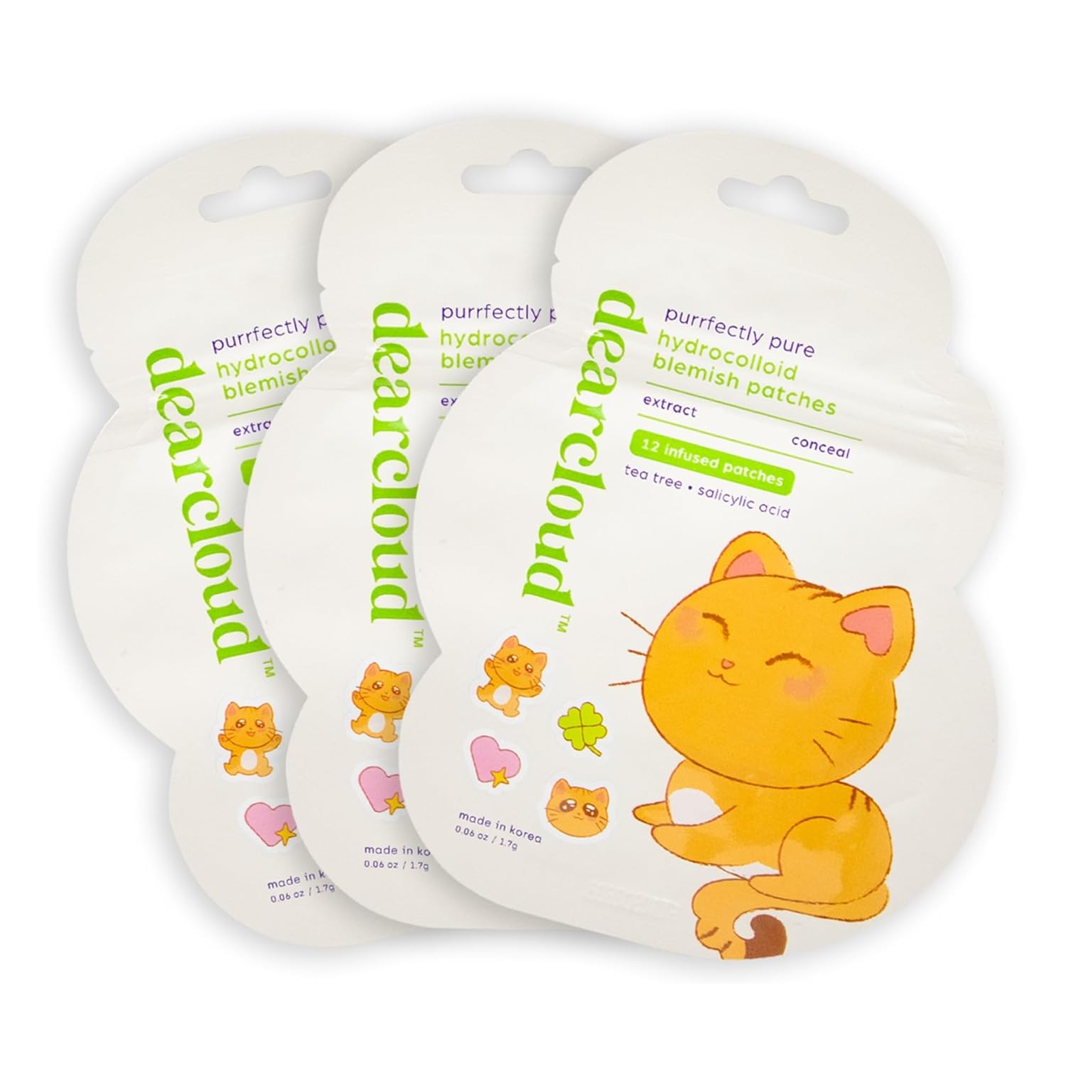 Dearcloud Blemish Patch — Purrfectly Pure 36ct with Salicylic Acid + Tea Tree