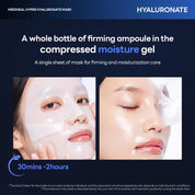 Mediheal Hyper Hyaluronate Mask – 10 Types of Hyaluronic Acids + Cooling + Moisture Boost | (10-Pack)