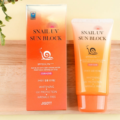 Jigott Snail UV Sunscreen – SPF50+ PA+++ Daily Sunscreen with Snail Mucin