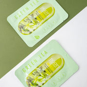 JIGOTT Green Tea Real Ampoule Mask, Soothing + Purifying + Sebum Care