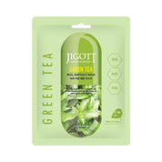 JIGOTT Green Tea Real Ampoule Mask, Soothing + Purifying + Sebum Care