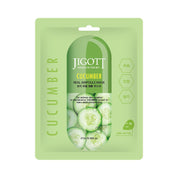 JIGOTT Cucumber Real Ampoule Mask, Cooling + Moisturizing + Pore Calming