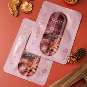 JIGOTT Red Ginseng Real Ampoule Mask, Elasticity + Nourishment , Ginseng Extract
