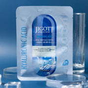 Jigott Hyaluronic Acid Real Ampoule Mask, Deep Hydration, Skin Elasticity