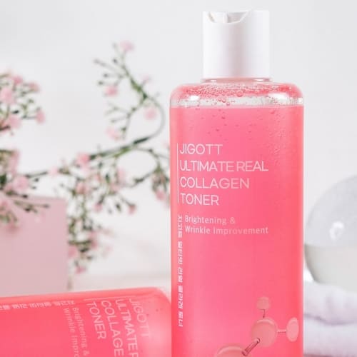Jigott Ultimate Real Collagen Toner — Firming + Brightening — Hydrolyzed Collagen & Niacinamide