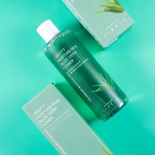 Jigott Daily Fresh Aloe Vera Toner — Calming + Hydrating — Aloe Leaf Extract & Niacinamide