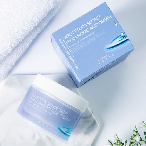 Jigott Hyaluronic Acid Cream — Deep Hydration + Wrinkle Care — 10,000ppm Sodium Hyaluronate + Niacinamide