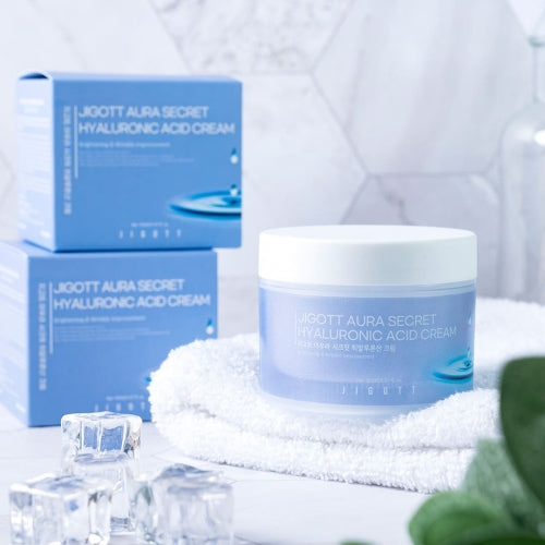 Jigott Hyaluronic Acid Cream — Deep Hydration + Wrinkle Care — 10,000ppm Sodium Hyaluronate + Niacinamide