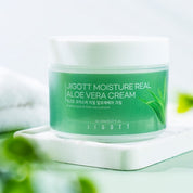 Jigott Aloe Vera Soothing Cream — Moisture Barrier + Calming — Aloe Vera Leaf Extract + Niacinamide