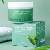 Jigott Aloe Vera Soothing Cream — Moisture Barrier + Calming — Aloe Vera Leaf Extract + Niacinamide