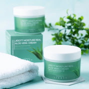 Jigott Aloe Vera Soothing Cream — Moisture Barrier + Calming — Aloe Vera Leaf Extract + Niacinamide