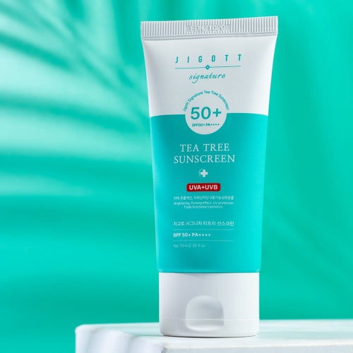Jigott Tea Tree Calming Sunscreen – SPF50+ PA+++ Lightweight UV Protection