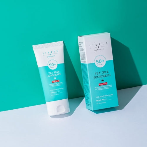 Jigott Tea Tree Calming Sunscreen – SPF50+ PA+++ Lightweight UV Protection