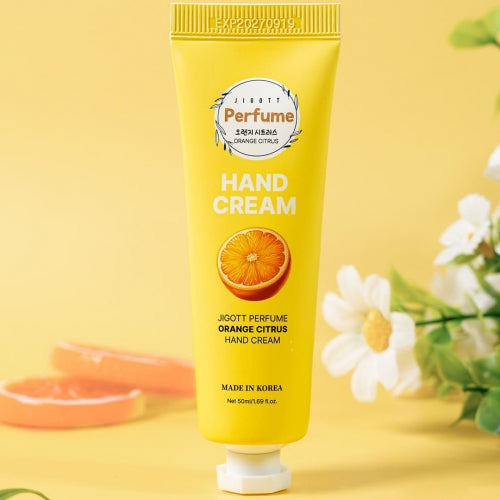 JIGOTT Perfume Assorted Hand Cream Set of 5 — Floral, Citrus & Herbal — Moisturizing & Fragrant Care