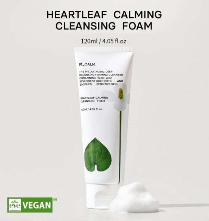 Huecalm Heartleaf Calming Cleansing Foam 150ml, Vegan-certified