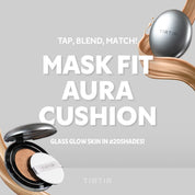 TIRTIR Aura Silver Cushion Foundation - Semi-Glow Finish + Radiant Coverage + Hydration