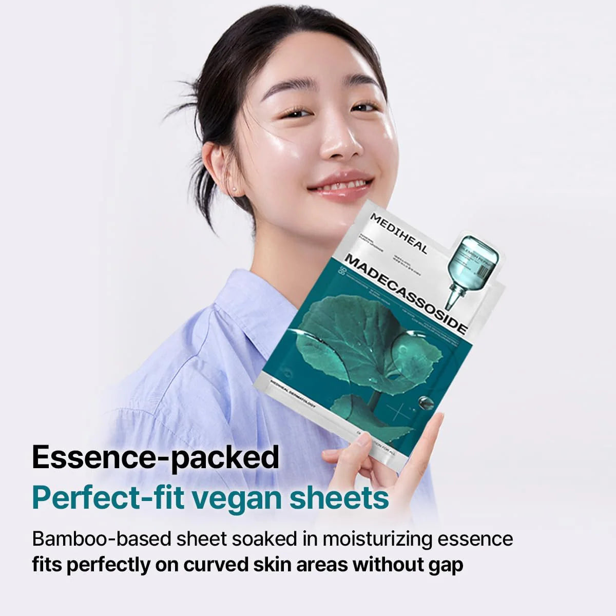 Mediheal Madecassoside Blemish Repair Mask – 98% Cica + Hydration + Soothing | (Pack of 10)