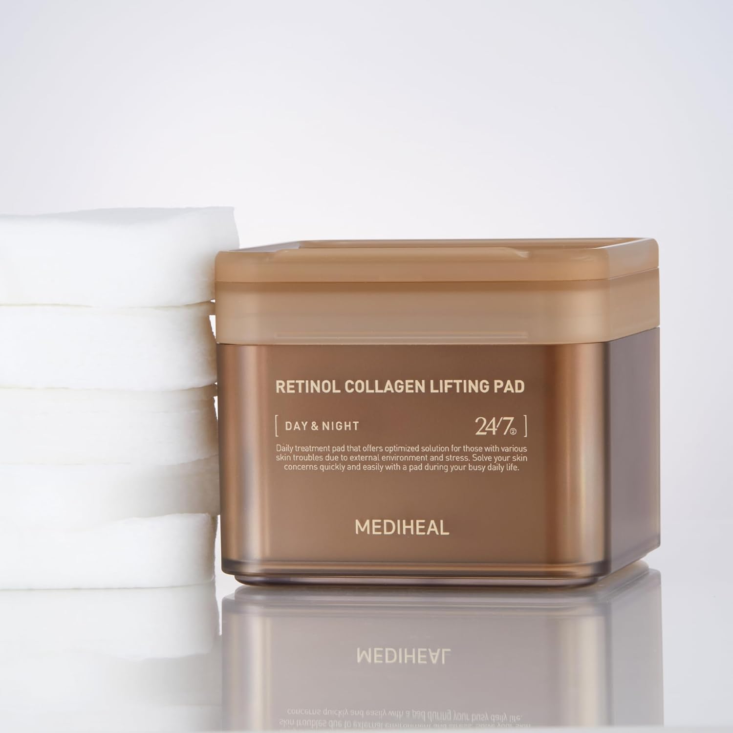 Mediheal Retinol Collagen Lifting Toner Pad – Firming Vegan Pads with Pure Retinol & Dual Collagen