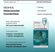 Mediheal Madecassoside Blemish Repair Mask – 98% Cica + Hydration + Soothing | (Pack of 10)