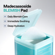 Mediheal Madecassoside Blemish Toner Pad – Calming Vegan Pads with Centella Asiatica for Acne-Prone Skin