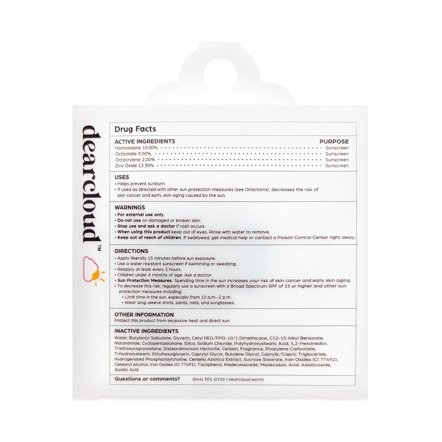 Dearcloud Dear Sun Perfecting SPF Cushion — Color-Adapting Zinc + Cica Sunscreen