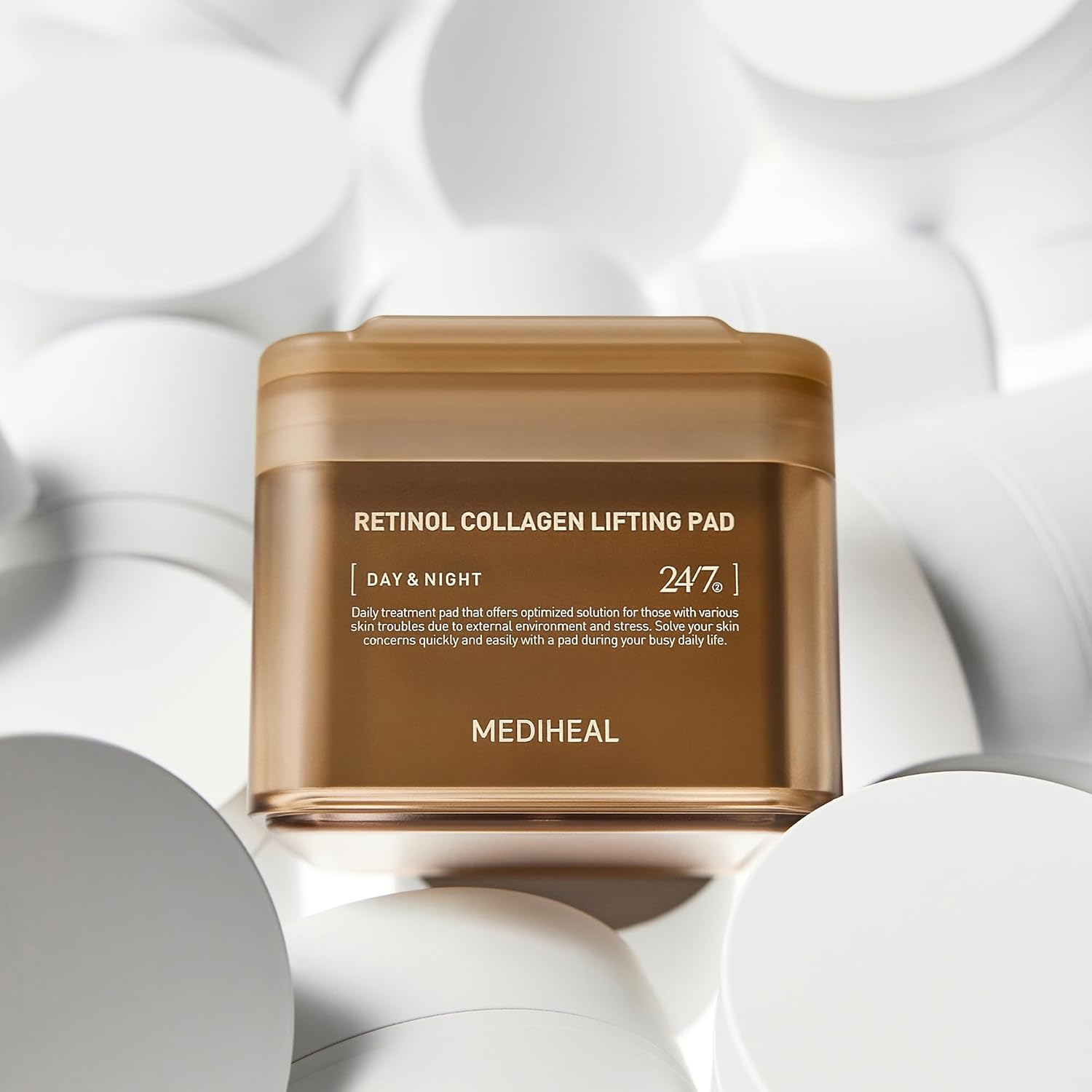 Mediheal Retinol Collagen Lifting Toner Pad – Firming Vegan Pads with Pure Retinol & Dual Collagen