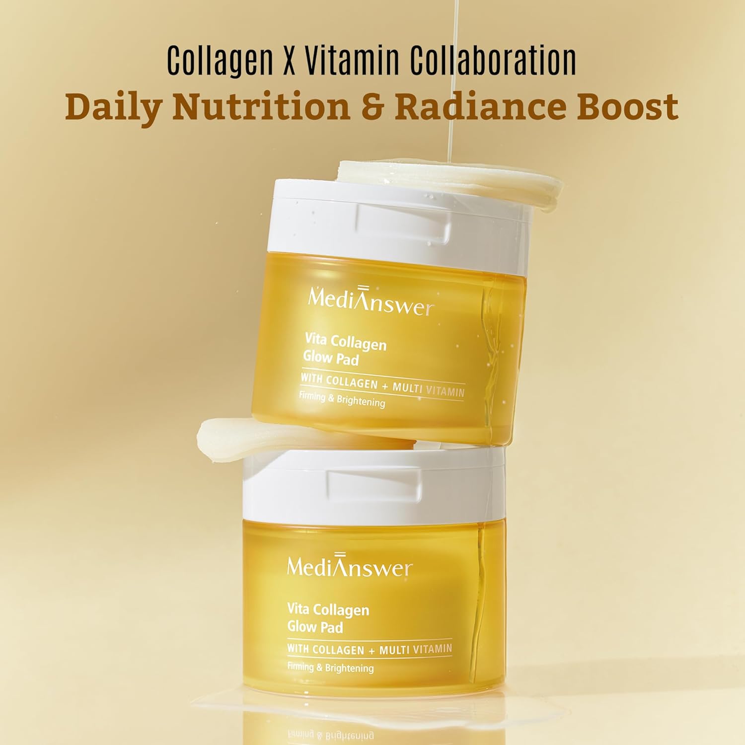 MediAnswer Collagen Toner Pads — Vita Glow & Pore Clear — Firming • Brightening — Collagen --