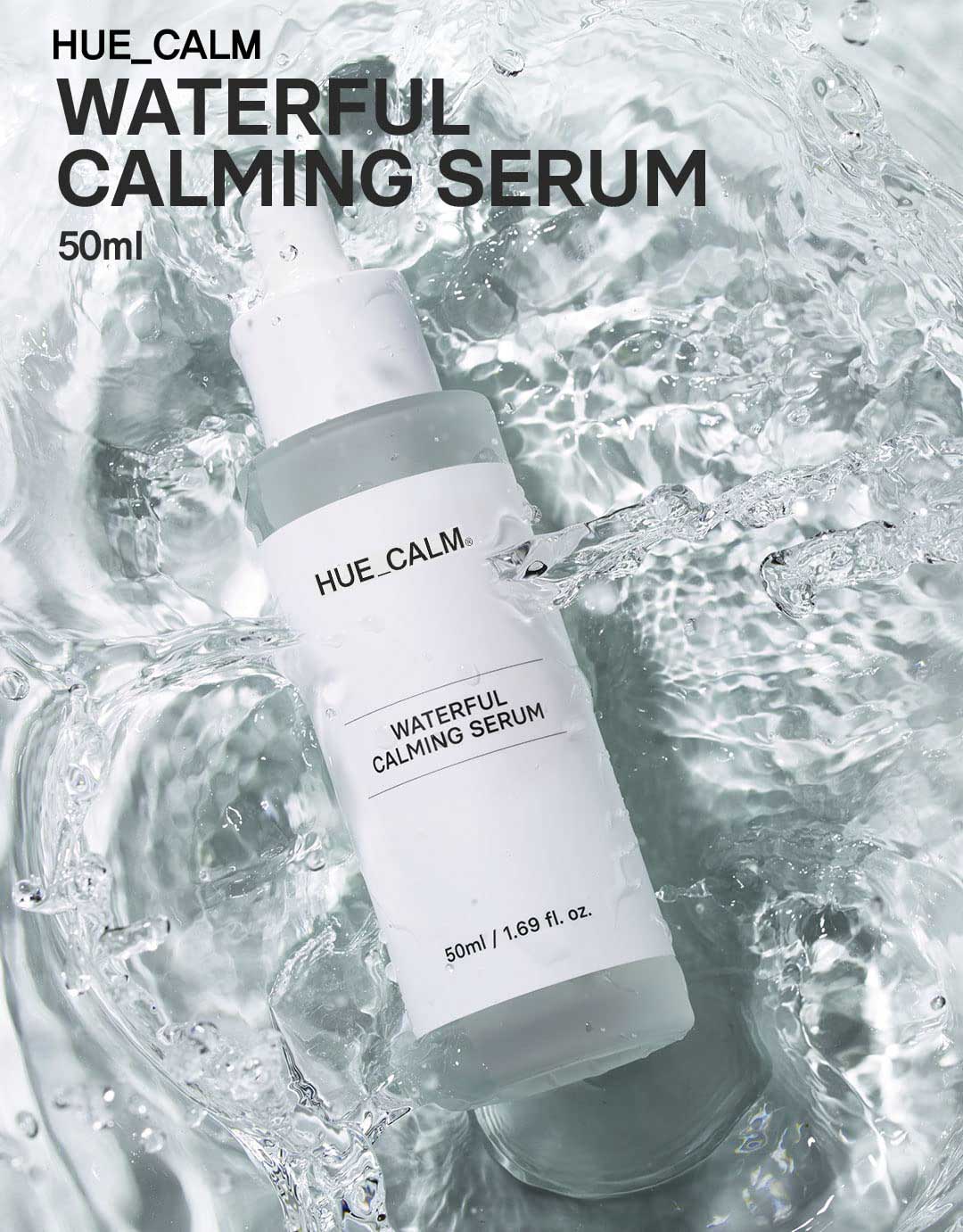 Hue Calm Waterful Calming Serum – Vegan Hydrating & Soothing Serum for Oily & Acne-Prone Skin