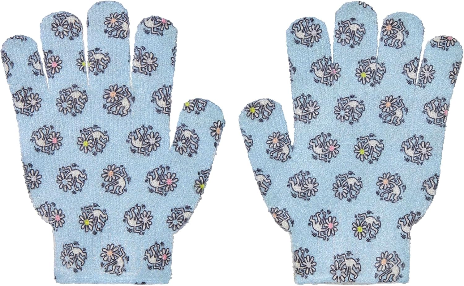 Dearcloud x Keith Haring Exfoliating Gloves — Reusable Loofah Gloves for Smooth Skin