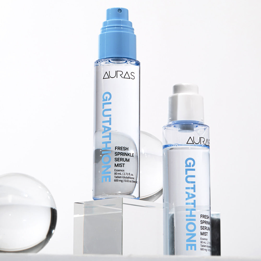 AURAS Fresh Sprinkle Serum Mist 60ml – Oxygen Bubble Glow Mist with Bakuchiol, Collagen, Vitamin C, Glutathione