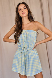 IBR16458 Sunny Picnic Gingham Rompers