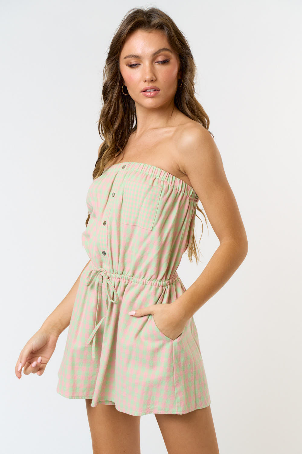 IBR16458 Sunny Picnic Gingham Rompers