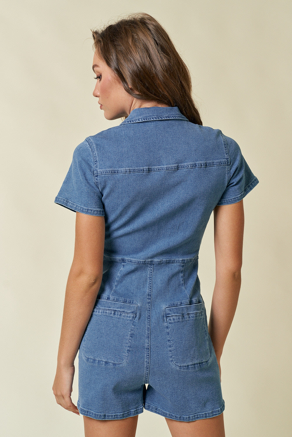 IBR30052 Chic Denim Romper