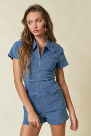 IBR30052 Chic Denim Romper