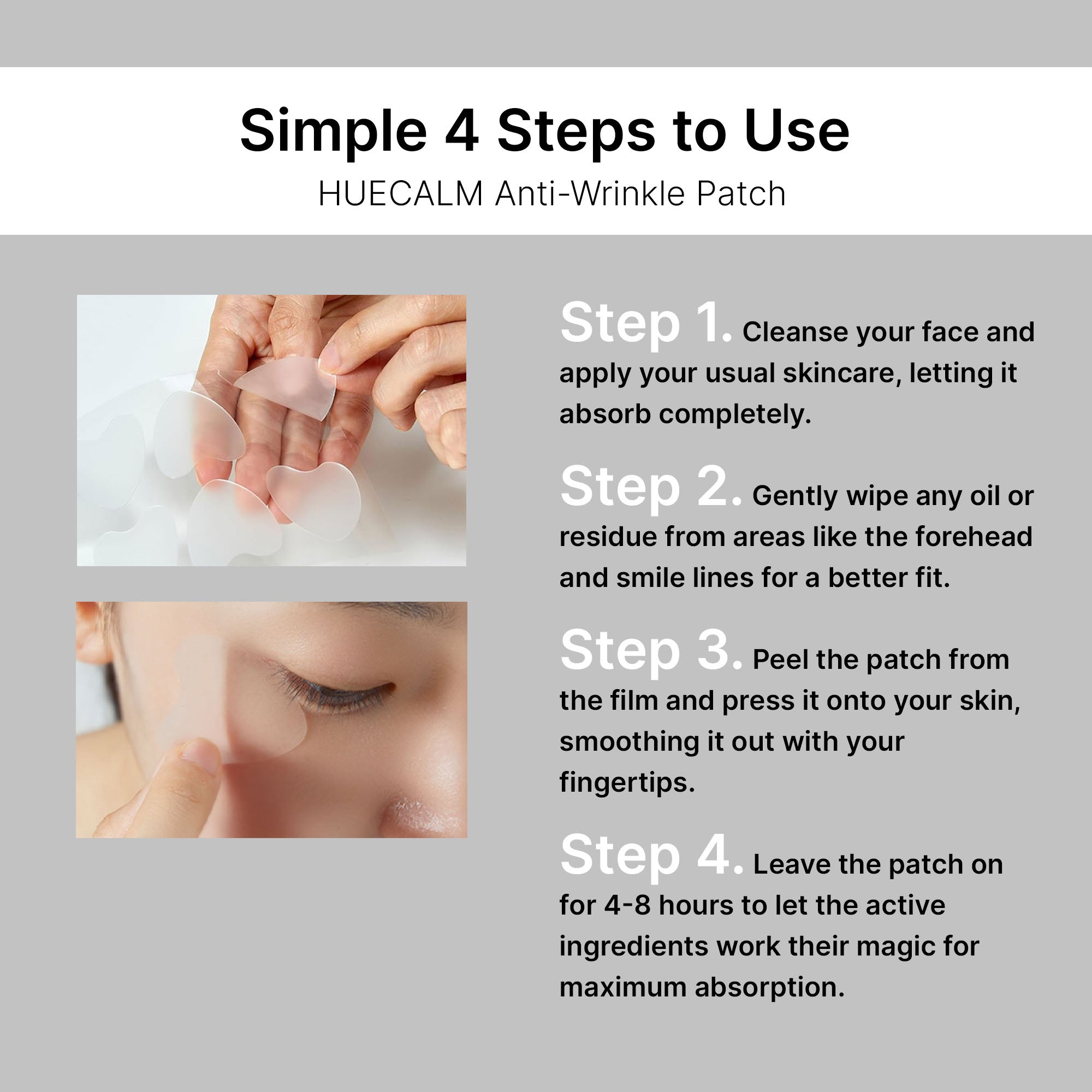 Hue Calm Anti-Wrinkle Patches – Heart-Shaped Vegan Lifting Patches