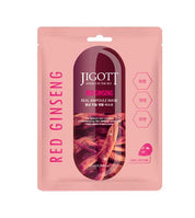 JIGOTT Red Ginseng Real Ampoule Mask, Elasticity + Nourishment , Ginseng Extract